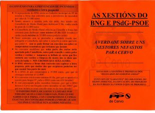 Panfletos do PP de Cervo chegan ás casas na xornada de reflexión