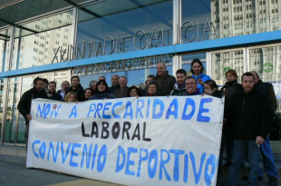 Os traballadores das instalacións deportivas levan 19 días en folga