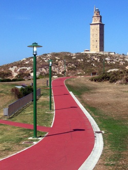 O facho ha partir da Torre de Hércules