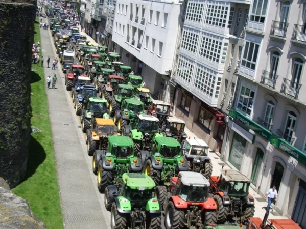 Tractorada en Lugo